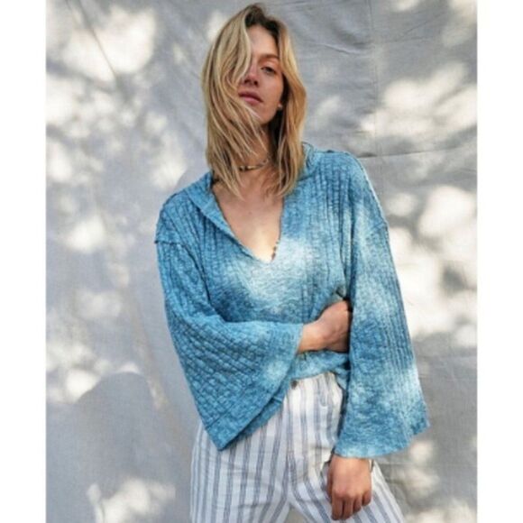 Free People Sweaters - NEW  Free People Baja Babe Knit Hooded Pullover Knit size L